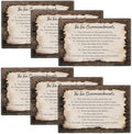 10 Commandments Placemats Set of 6, Ten Commandments Place Mats Washable Double-Sided Table Mats for Kitchen Dining Room Home Party Indoor 6 PCS 12x18 Inch