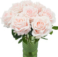 6 Pcs Silk Real Touch Latex Roses, Artificial Single Stem Big Bloom Faux Roses for Home Party Office Wedding Indoor Decor, Floral Arrangements, Table Centerpieces