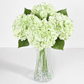 6 Pcs Light Green Hydrangea Artificial Flowers, Latex Real Touch Hydrangea Flowers, 19.6'' Full Faux Hydrangea Flowers Fake Flowers for Home Decor Party Wedding Centerpiece Bouquet Floral Arrangements