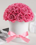 27 Forever Roses Dome in White Box, Eternal Real Roses Gifts for Women, Preserved Flowers for Delivery Prime, Anniversary, Valentine's Day, Christmas, Birthday for Her (Pink)