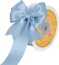 Double Face Dusty Blue Satin Ribbon 1-1/2 inch X 25 Yards Polyester Ribbon for Gift Wrapping Very Suitable for Weddings Party Hair Bow Invitation Decorations and More