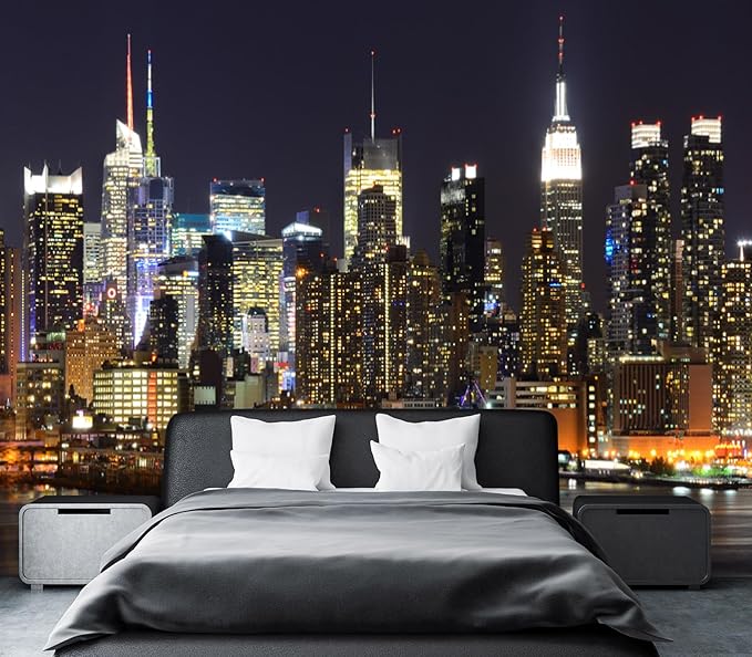 Cliouar-New York City Skyline viewed from Weehawken New Jersey Peel and Stick 160" x 114"