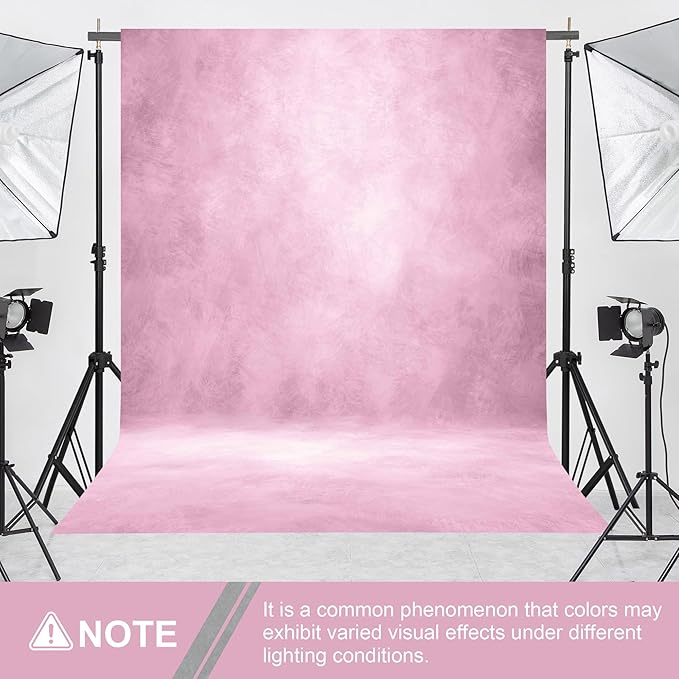 Abstract Professional Photography Backdrop for Portrait Photo Props Booth Background Photoshoot Studio with Polyester Fabric Roller Pocket on Top (8x12ft,Light Pink,No Stand)