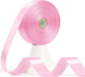 60 Yards Pink Satin Ribbon 7/8 Inch, Solid Polyester Fabric Ribbon for Gift Wrapping, Crafts, Flower Bouquet, Wedding, Baby Shower, Festival, Christmas, Halloween