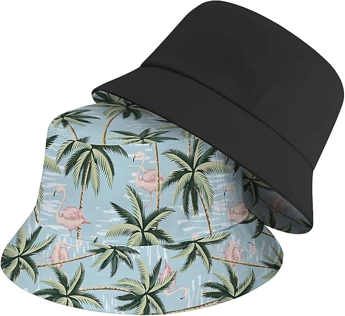 Bucket Hat for Women Men Unisex Sun Cap Packable Outdoor Fisherman Hat Headwear,Reversible Double-Side-Wear