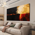 Canvas Wall Art Decor Large Wall Art Pictures For Living Room Black Red Vintage Wall Art Decor Abstract Art Work Decoration Modern Abstract Wall Art Prints For Bedroom Office Home Wall Decor 29" x 58"