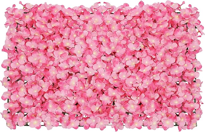 20pcs Artificial Flower Wall Panel Flowers Wall Decoration Pink for Home Party Wedding Festival Decor