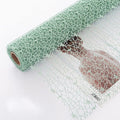 Korean Jacquard Net Mesh Openwork Floral Wrapping Paper 1 Roll Florist Supplies Flower Bouquet Wrapping Paper Floral Supplies for Fresh Flowers, 50cm x 5 Yard (Matcha Green)