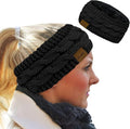 Loritta Womens Ear Warmers Headbands Winter Warm Fuzzy Cable Knit Head Wrap Fleece Lined Gifts