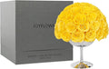 JoyFlower Preserved Flowers Vase Decor, Eternal Flower Vases for Centerpieces, Forever Flower Decorations for Party Home Wedding Table Living Room Bedroom, Stainless Steel Vase House Decor(Yellow)