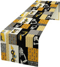 Excavator Table Runner,Boys Kids Construction Vehicles Equipment Trucks Cartoon Car Tablecloth Burlap for Hotel Indoors Outdoor Dining Room Kitchen Holiday Party, 13x60in