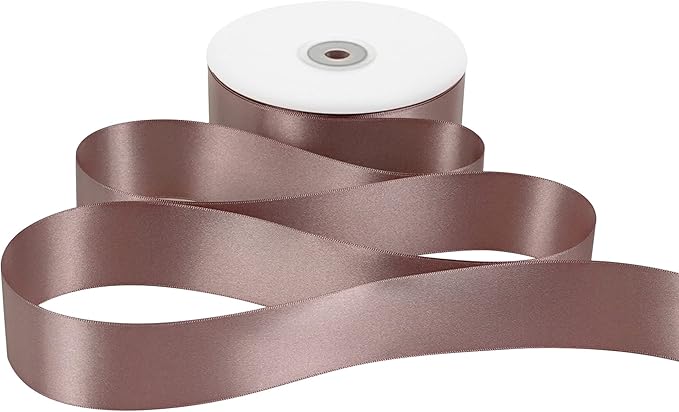 MEEDEE Dusty Rose Satin Ribbon 1-1/2 Inch Dusty Pink Ribbon Lux Double Faced Satin Ribbons by 50 Yards Polyester Satin Ribbons for Crafts, Weddings, Flower Bouquet, Holiday Decorating
