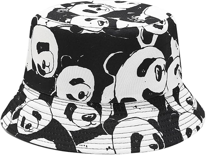 Mashiaoyi Unisex Print Double-Side-Wear Reversible Bucket Hat