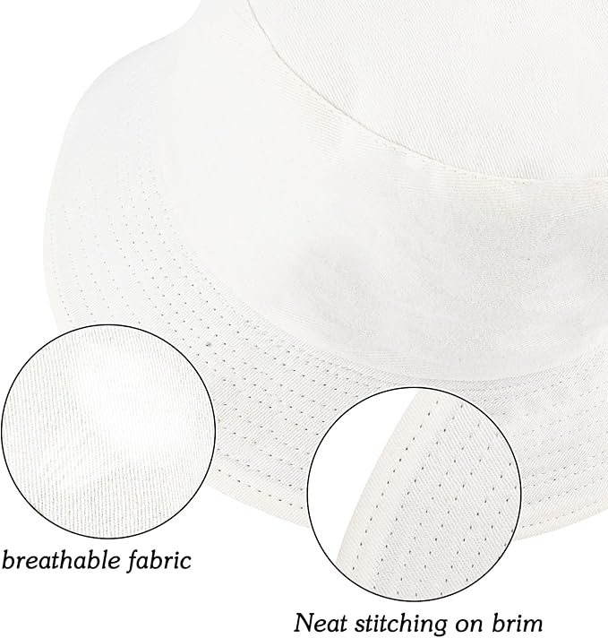 Sun Hat for Women Bucket Hat Cotton Reversible Summer Travel Beach Fishing Cap