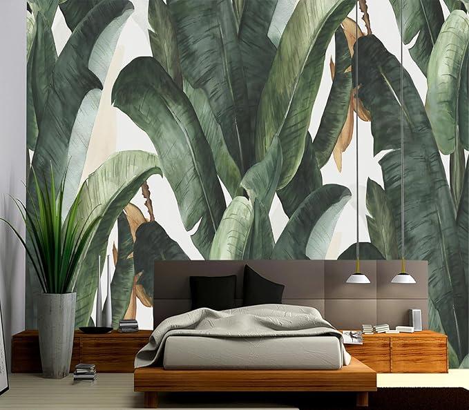 Cliouar-Green Plants, Agave Wall Mural Wallpaper Peel and Stick 90" x 67"