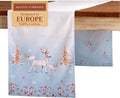 Maison d' Hermine Table Runner 100% Cotton Double Layer Table Runners 108 inches Long for Thanksgiving Christmas Decorations Home Kitchen Dining Party Wedding (Fairy Tale Forest, 14.5" x 108")