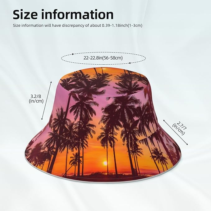 Hat Reversible Fisherman Hats Double Sided Wearing for Women Men Boys Girls