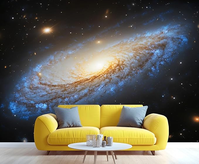 Spiral Galaxy Wall Mural, Outer Space 3D Wall Murals, Universe Wallpaper Mural, for Living Room Bedroom Large Wallpaper Indoor Decor 59" W x39.4 H