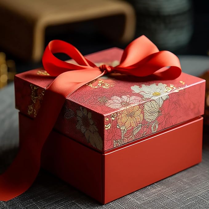 LIUYAXI Hot Red Stain Ribbon, 1/2" X Continuous 50 Yards, Double Faced Fabric RibbonPerfect for Gift Wrapping Wedding Christmas Birthday Floral Arrangement Craft