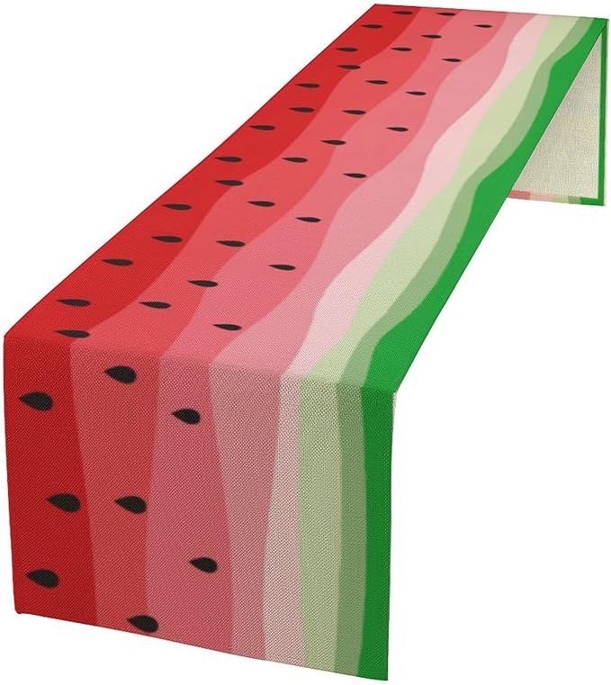 Watermelon Table Runner,Summer Fruit Tropical Birthday Party Decorations Dining Room Home Kitchen Table Decor 13 x 70Inch