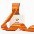 MEEDEE Orange Satin Ribbon - 25 Yards Double Faced Satin Ribbon for Christmas, Thanksgiving, Halloween, Wreaths, Bows, Crafts, Weddings, Flower Bouquets