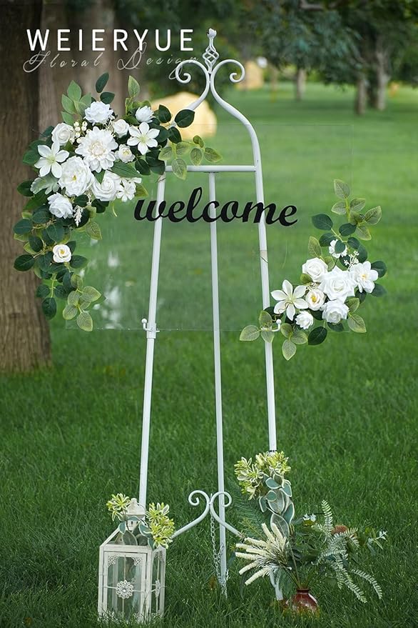 White Artificial Flowers Combo Box - Wedding Decor, Fake Flowers for Home Decor Indoor, Cake Flowers, Faux Flowers for Crafts