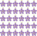 MECCANIXITY Enamel Charm Cherry Blossom Alloy Cute Small Flower Charm Gold Plated Pendant for Jewelry Making