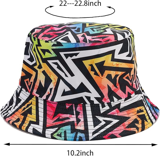 Bucket Hat for Women Men, Cotton Reversible Double Side Wear Sun Hats Beach Fisherman Hat