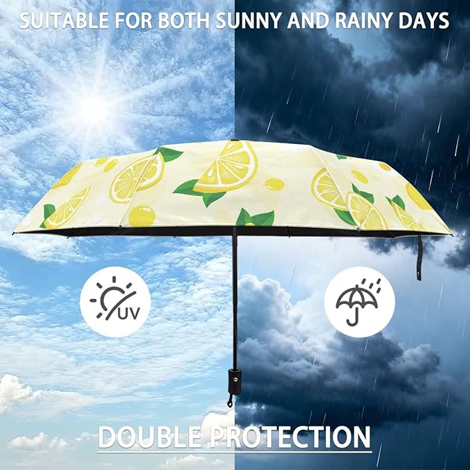 Umbrellas for Rain Lightweight Travel Umbrella 42" Canopy UV Protection Sun Umbrella Windproof Compact Umbrellas