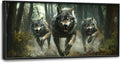 Forests Wolf Large Decor Wall Art Wolves Framed Pictures for Living Room, Animal Oversized Canvas Print Painting Modern Extra Large Framed Artwork for Bedroom Office Home Decor 60"x30"