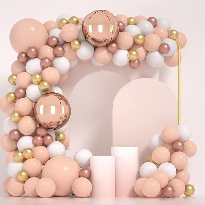 Metal Wedding Arch Backdrop Stand for Parties 6.6FT Gold Balloon Arch Square Frame Kit Pipe and Drape Stand Floral for Ceremony, Wedding, Baby Shower, Birthday Party, Flower Wall Decoration