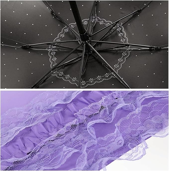 Vintage Lace Parasol Gothic Lolita Umbrella UV Sun Protection Witch Cosplay Photoshoot Props Party Decoration
