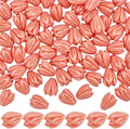 1 Box 100Pcs Carved Coral Beads 8mm Flower Beads 3D Pink Jasmine Artificial Floral Dyed Synthetic Coral Small Smooth Loose Spacers Findings for Jewelry Making Bracelets Necklaces DIY Crafts
