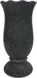 Memorial Grave Cemetery Vase Decoration for Grave Cemetery in Ground Marble Color with Spikes and Flower Foam