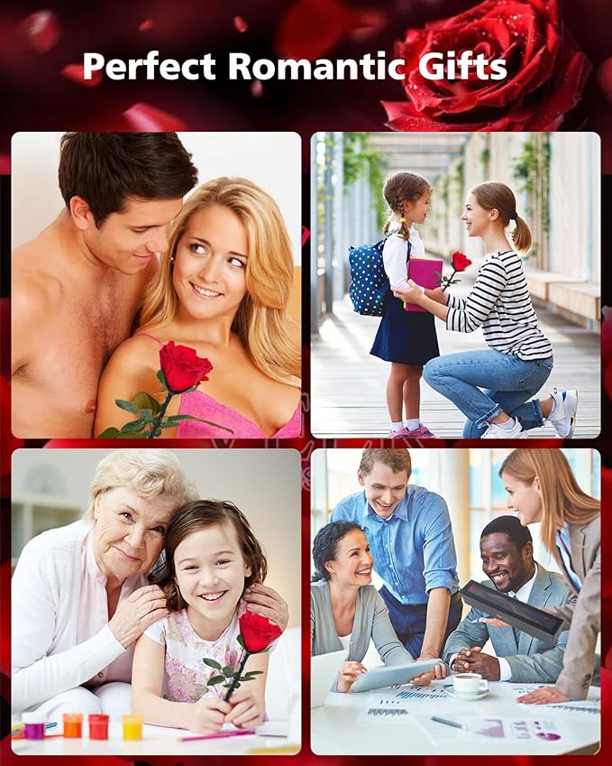 Flowers for Delivery Prime Gifts for Women: Preserved Rose Gifts for Mom Wife Grandma Birthday Single Rose Red