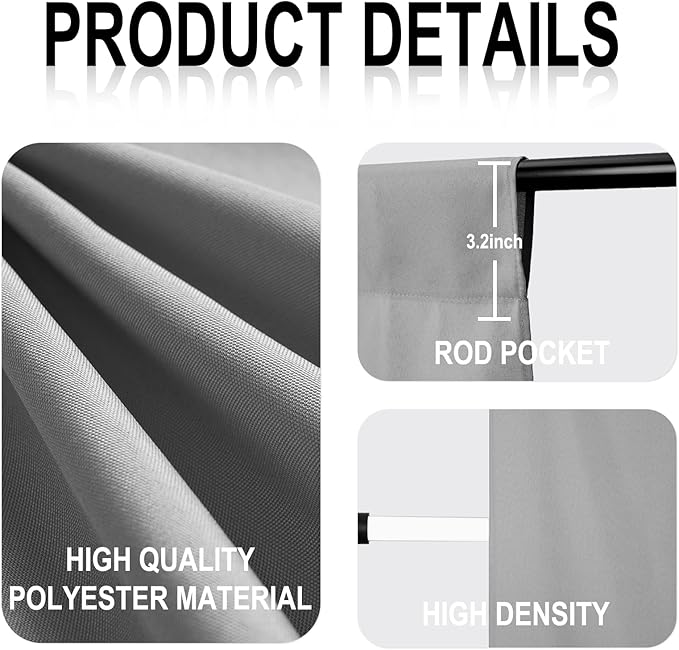 GFCC Grey Backdrop - 5FTX7FT Grey Photo Backdrop for Photoshoot Background for Photography Screen Video Recording Picture Background