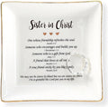 HOME SMILE Ceramic Ring Dish Jewelry Tray for Mom Sister Friends
