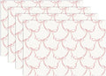 Placemats Set of 4, Pink Bow Table Mat for Home Kitchen, Restaurants, Outdoor Linen Washable Place Mats 12x18 inch Party Event Dining Decoration-06