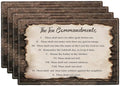 10 Commandments Placemats Set of 4, Ten Commandments Religious Place Mats Washable Double-Sided Table Mats for Kitchen Dining Room Home Party Indoor 4 PCS 12x18 Inch