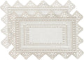 Jayla 2 Pcs Rectangle Lace Placemats for Tables Embroidered Lace Tablemats Vintage Crochet Floral Table Runner Vintage Wedding, Tea Party Decor,12x17 Inch