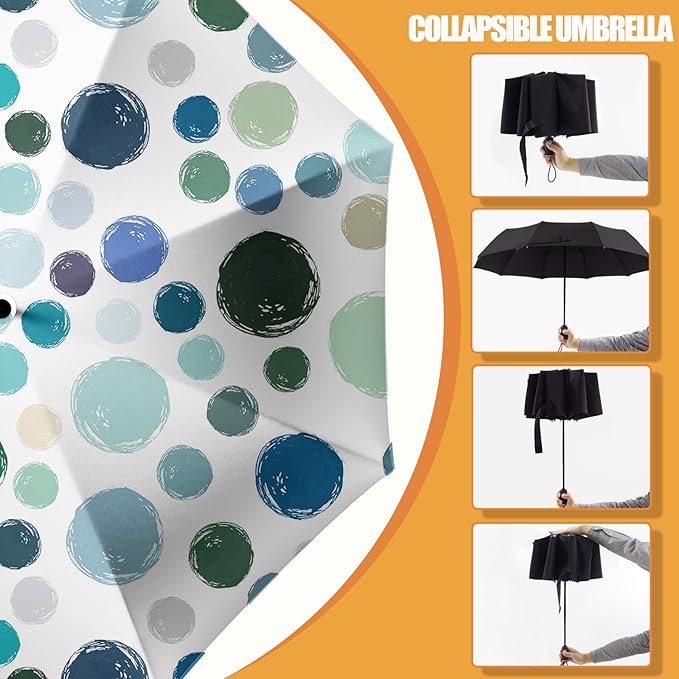 Small Compact Travel Automatic Folding Umbrella for Women, Portable Lightweight, Rain, Wind, UV Sun Shade