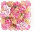 Flower Wall Backdrop, 12PCS 10.6"-15.7" Artificial Flower Wall Panel with Various Styles, 3D Floral Wall Decor for Wedding Photo Background Festive Party Home Decoration (F002, 13.8 * 13.8in)
