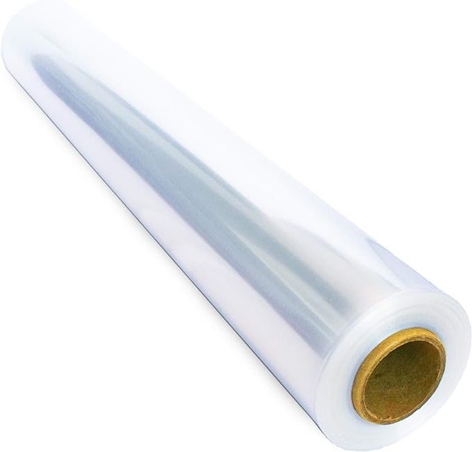 FIESTA WRAPS Clear Cellophane Wrap Roll (16 in x 220 ft) - Cellophane Roll - Clear Wrapping Paper to Wrap Gift Baskets - Gift Basket Wrapping Supplies - Papel Celofan