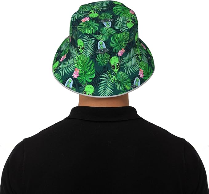 Hat Reversible Fisherman Hats Double Sided Wearing for Women Men Boys Girls