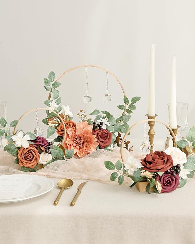 Ling's Moment Artificial Rose Flowers 50pcs Foam Roses w/Stem for DIY Wedding Bouquets Centerpieces Bridal Shower Party Home Decorations (Regular 3/50pcs'')