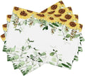 Sunflower Placemats Set of 4,Spring Summer Yellow Floral Flowers Rustic Vintage Dining Table Place Mats, Kitchen Decor Home Decoration 4 PCS, Style-13
