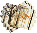 Autumn Forest Placemats Set of 4,Kitchen Table Mats for Dining Outdoor Home Decor Linen 12x18 Inch 4 PCS, Style-9