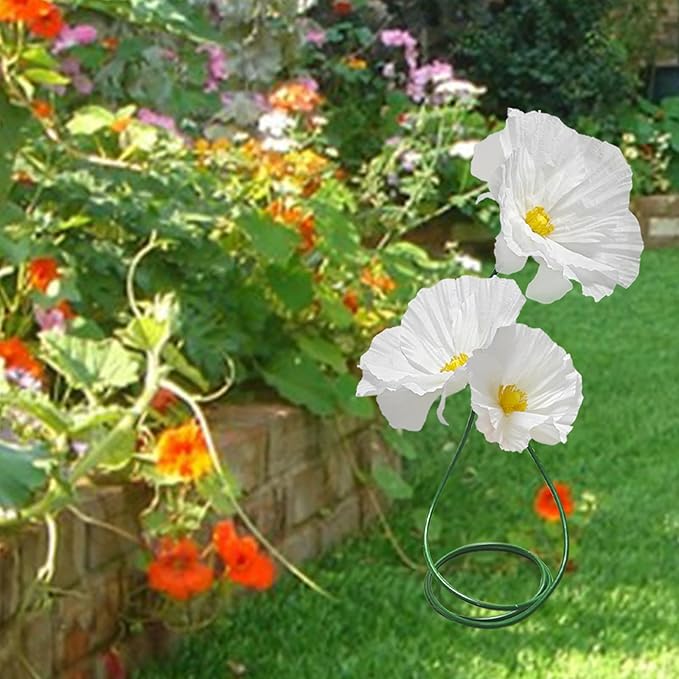 Fake Floral Arrangements Home Outdoor Decorations, Artificial Flower with Stems for Wedding, DIY Wedding Bouquets Centerpieces Arrangements Table Chair Decor Mall Display 3 Pack (White)