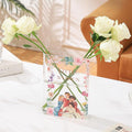 Book Vase, Acrylic Book Vase for Flowers, Book Flower Vase, Book Shaped Vases, Clear Book Vases, Small Vase for Bedroom, Living Room, Bookshelf, Office, Dining Table(Women)