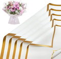 Tuojecuk Flower Bouquet Wrapping Paper, 20 Sheet Waterproof Floral Bouquet Wrapping Paper, Florist Supplies Packaging Paper for Wedding Birthday Gift (White)